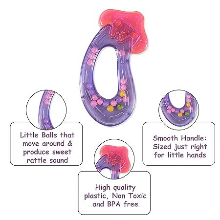 Ratnas Colorful Little Baby Rattle Set - 3 Pcs - Multicolor