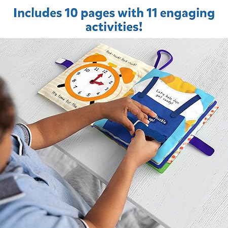 Skillmatics Quiet Book - Sensory Activity Book With 11 Interactive Daily Activities For Kids