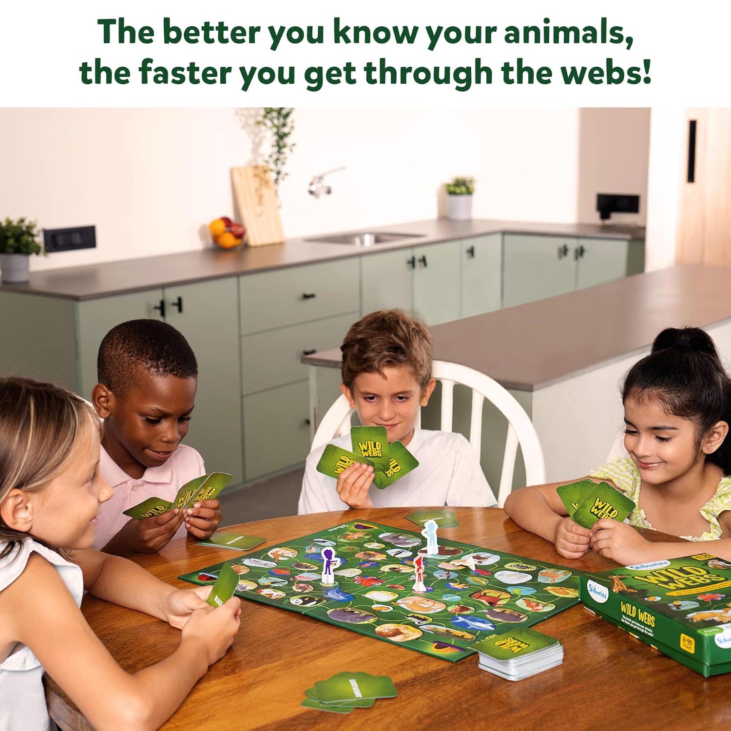 Skillmatics Board Game - Wild Webs, Animal Learning Game