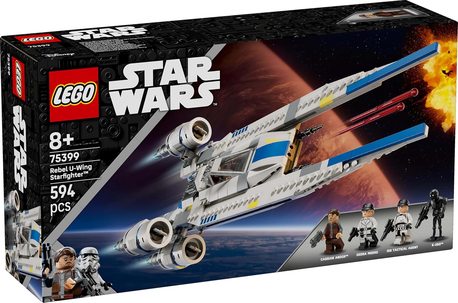 LEGO Star Wars: Andor Rebel U-Wing Starfighter Buildable Vehicle Model 75399 Building Blocks Toys for 8+ Gift for Boys and Girls