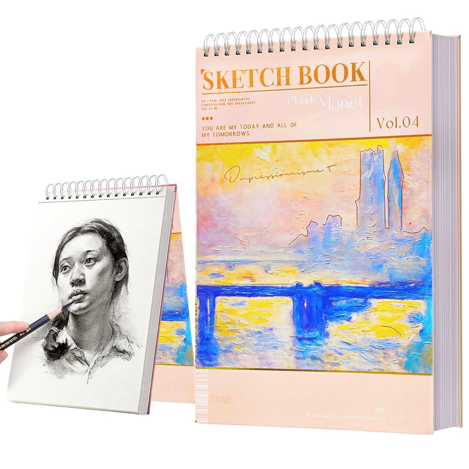Sketching Book for Artist, A3 Thickened Sketchpad for Artist, Students Hand-Painted Colored Lead Picture Album Sketch Book for Painting, Drawing, Art & Craft Work - Assorted