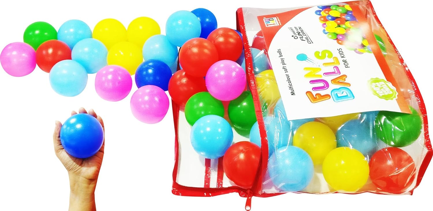 Itoys Play Balls Pack of 50 Balls for Kids, Multicolor