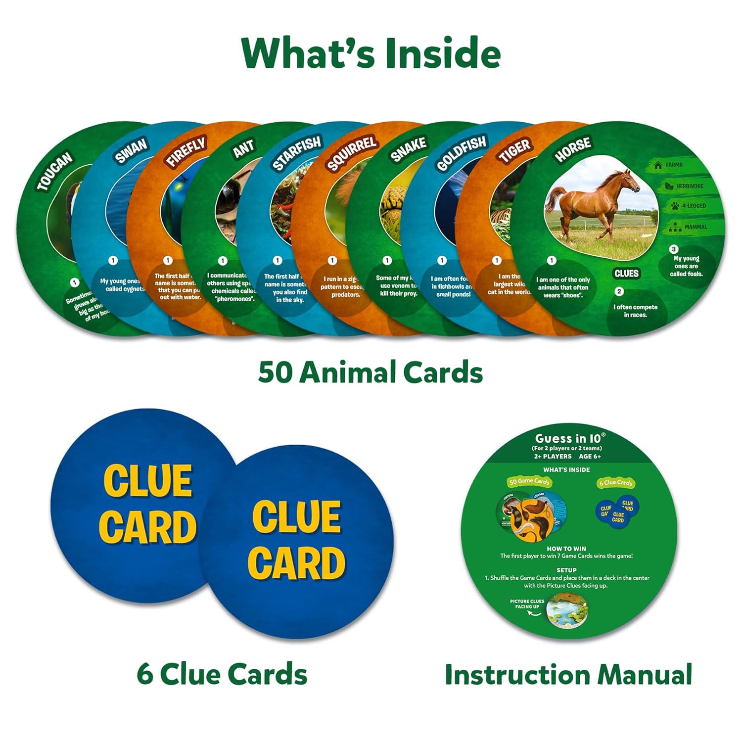 Skillmatics Card Game - Guess in 10 Picture Clues Animal Planet