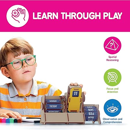 Skillmatics STEM Building Toy - Buildables Infinity Calendar, Gifts for 8 Year Olds and Up, Fun Learning & Creative Activities