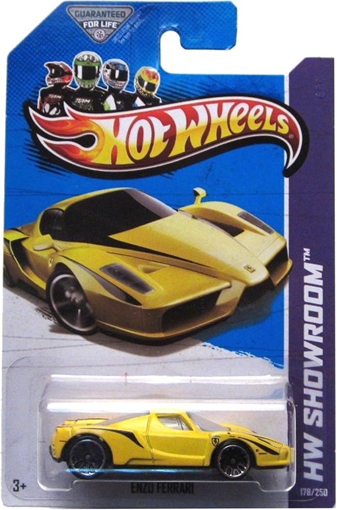 Hot Wheels Imported Premium - Enzo Ferrari - Nightburnerz - Yellow