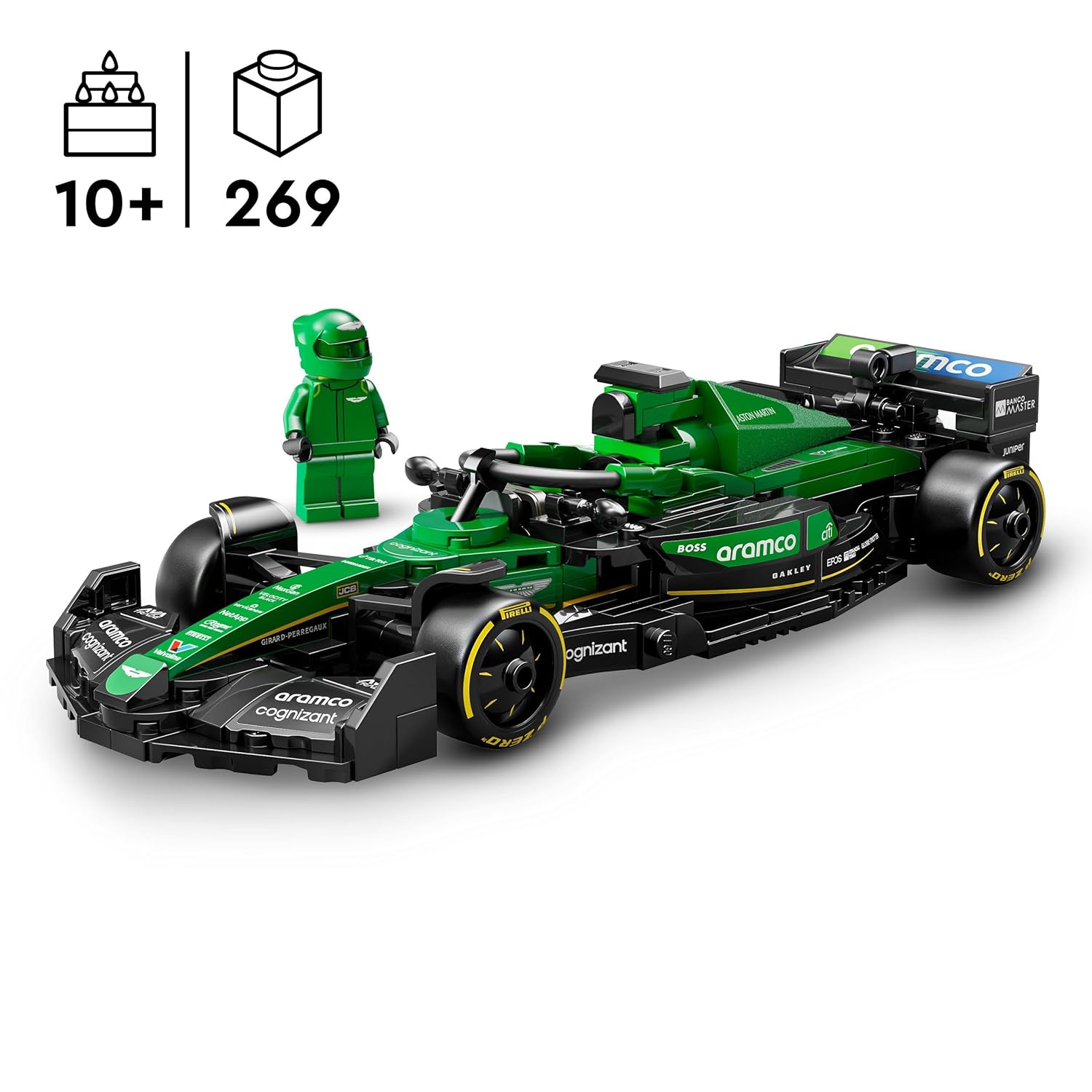 LEGO Speed Champions Aston Martin Aramco F1 AMR24 Race Car Vehicle Set 77245 Building Blocks Toys for 10+ Gift for Boys and Girls