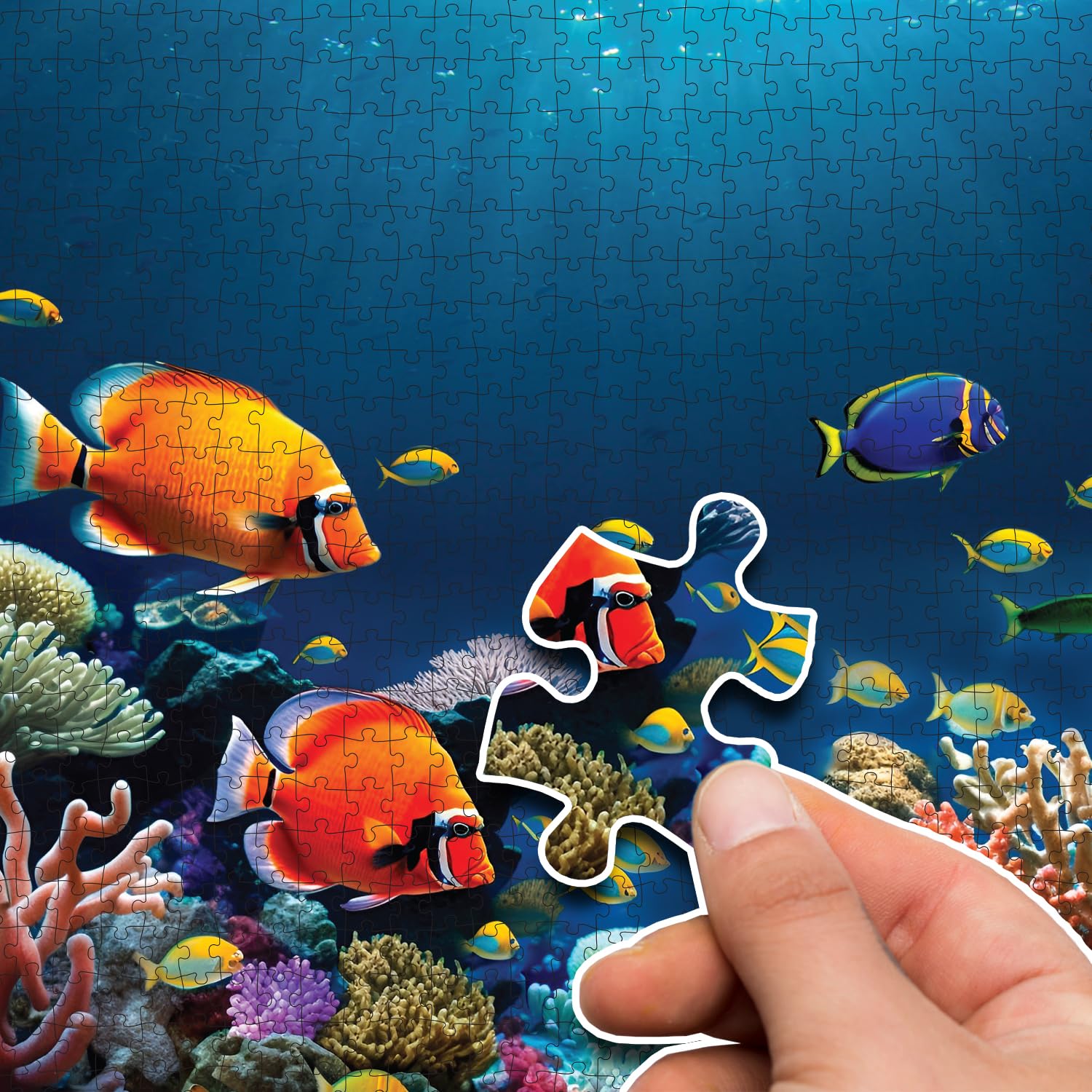 Ocean World Jigsaw Puzzles 1000 Piece for Kids and Children's – Educational Challenging World Map Learning, Gifts, Fun and Creative Game - 1000 Pcs Puzzle