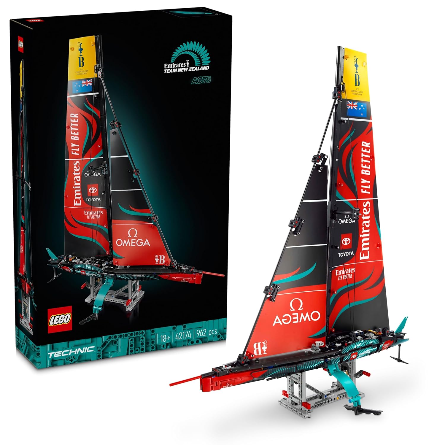 LEGO Technic Emirates Team New Zealand AC75 Yacht 42174 Building Blocks for 18+ Gift