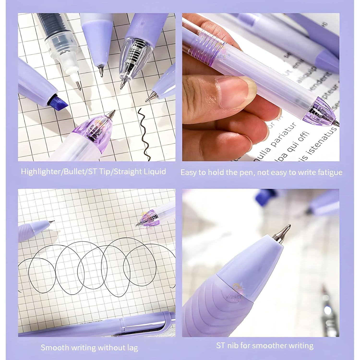 Stylish Retractable Gel Pen Set – Smooth Writing & Quick Dry Ink | 6 Pens in one Pack