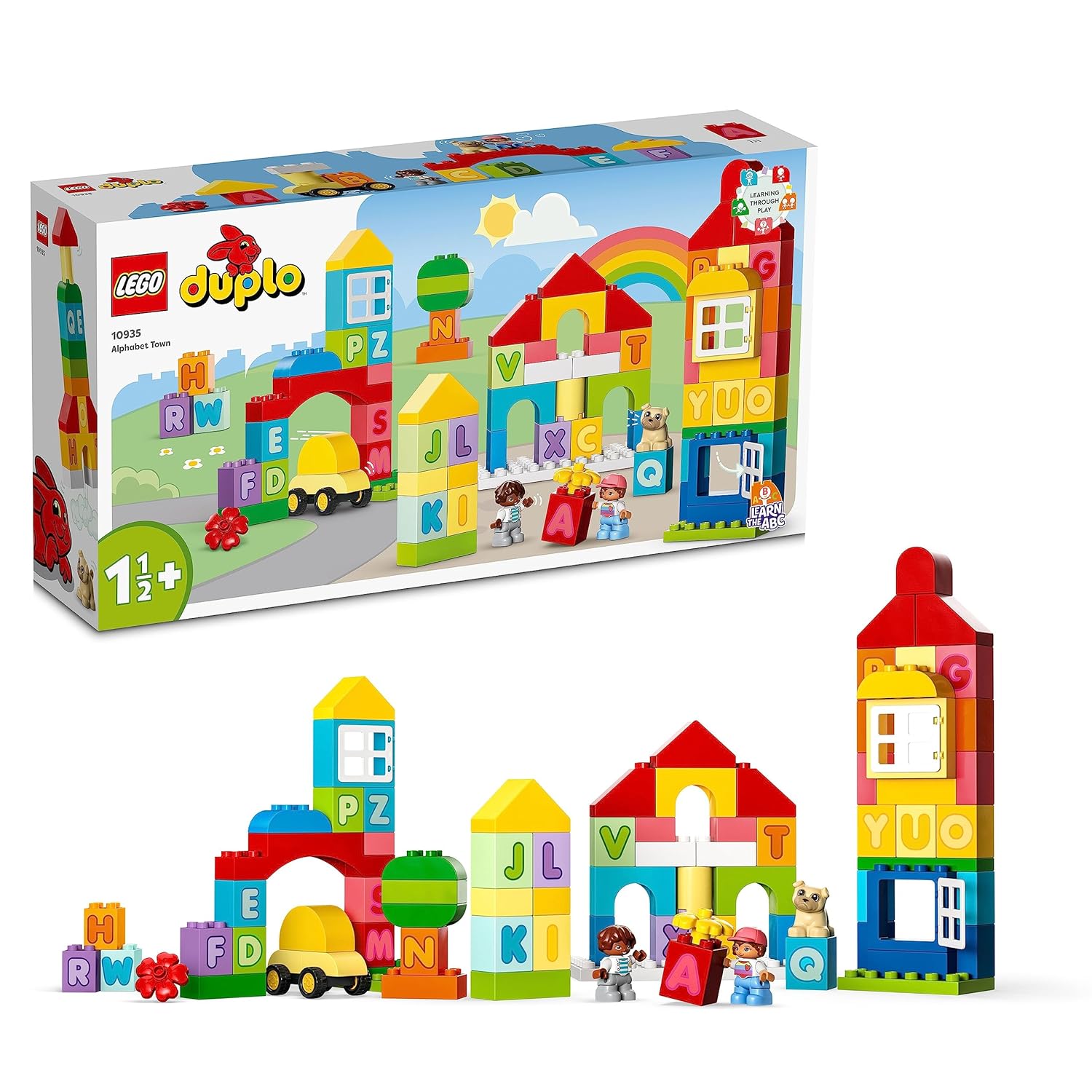 Lego 10935 DUPLO Classic Alphabet Town Building Toy Set - 87 Pieces - Multicolor (Box Damaged)