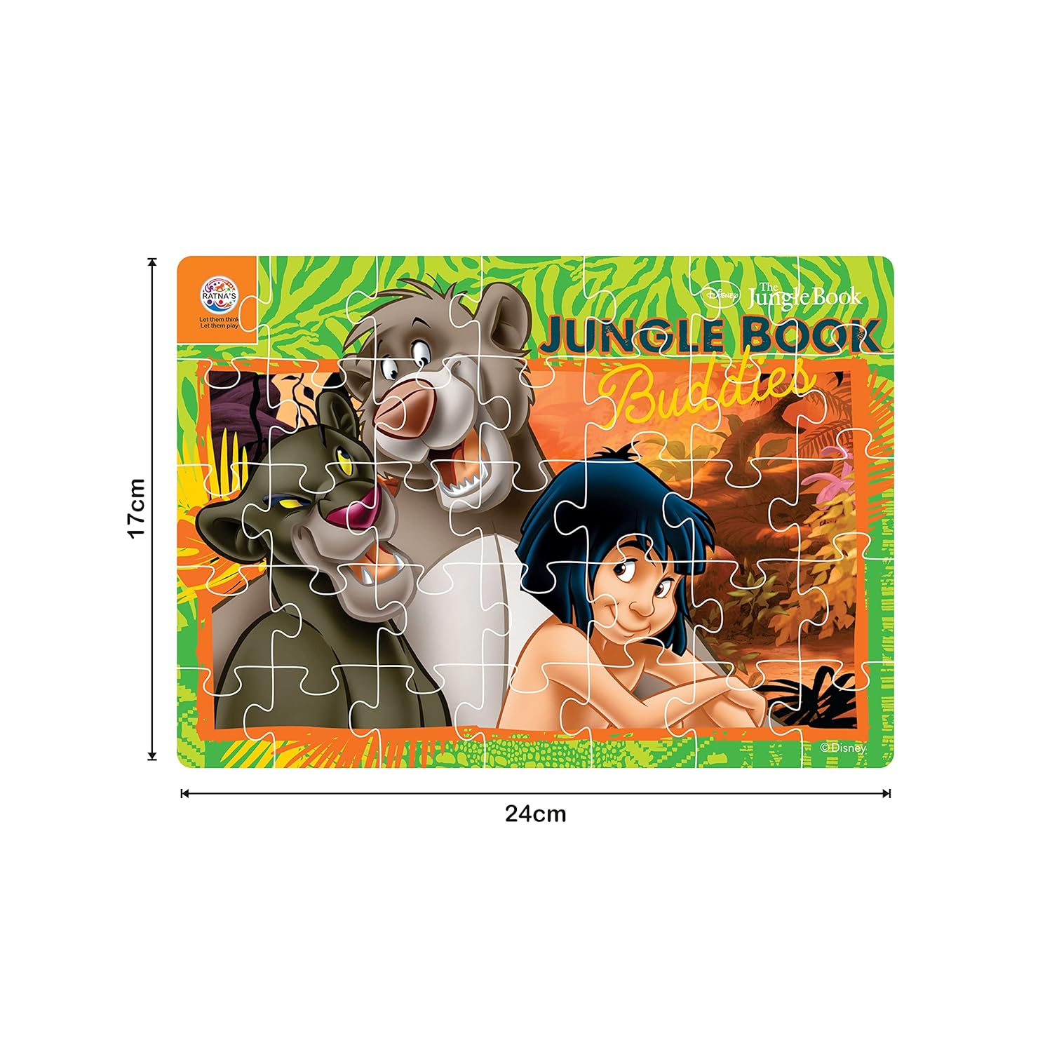 Ratna's 4 in 1 Jigsaw Puzzle 140 Pieces for Kids - The Jungle Book Edition