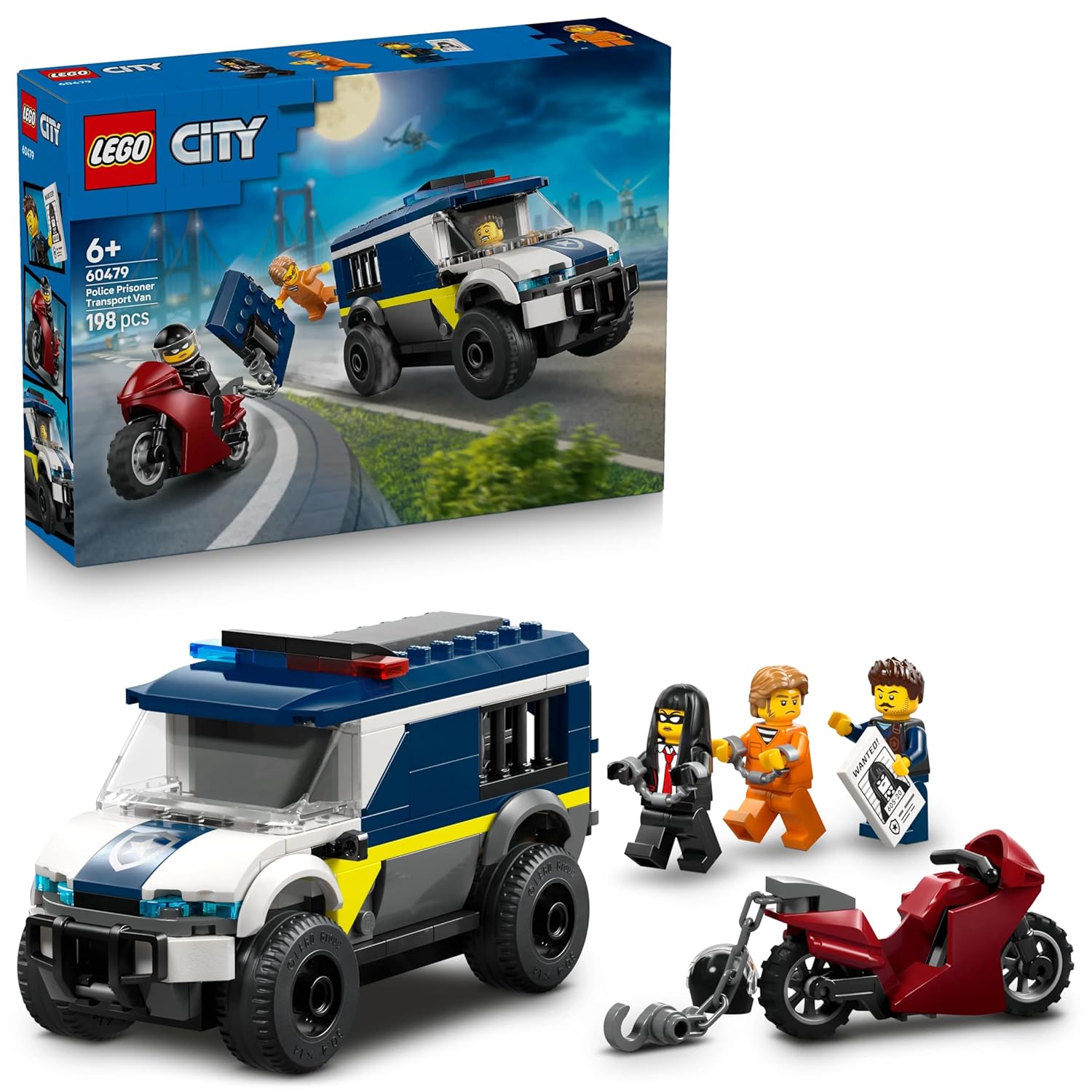 LEGO City Police Prisoner Transport Van - Police Toy for Boys and Girls Ages 6+ - 60479