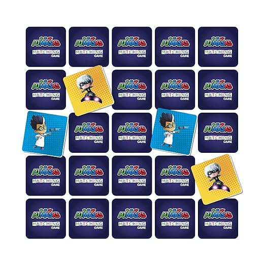 Hasbro Gaming Pj Masks Matching Game for Kids - 72Cards - Multicolor