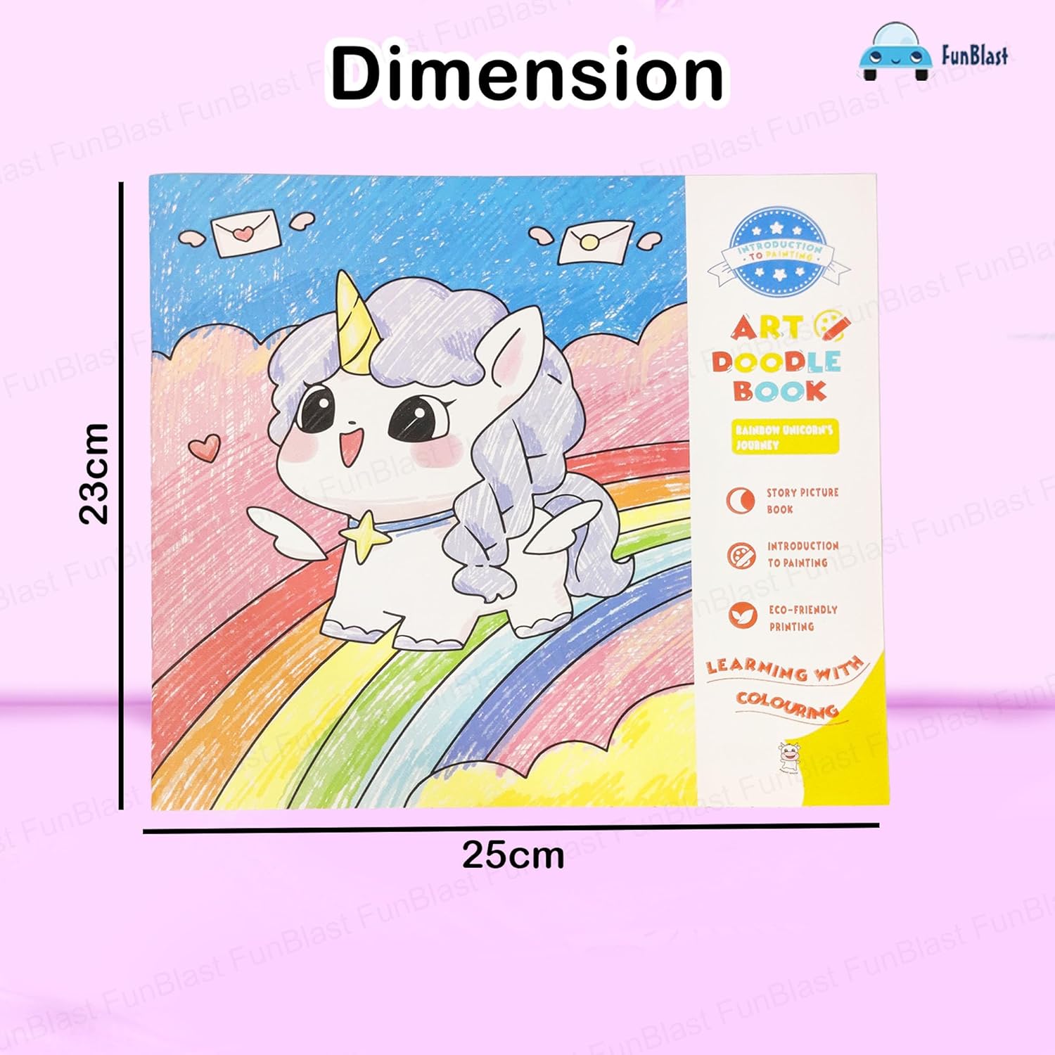 Coloring Book for Kids – Unicorn Theme Doodle Coloring Book with Sketch Markers, Activity Book for 3+ Year, Birthday Return Gifts for Kids