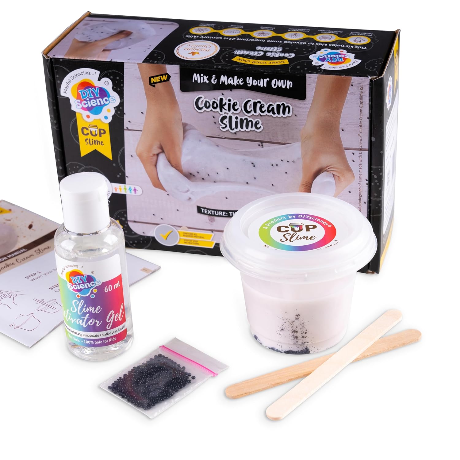 DIYScience Cookie Cream Slime Kit,Slime Making Kit For Boys,Girls,&Kids ...