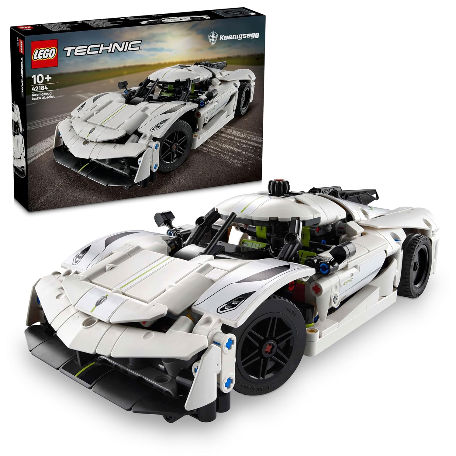 LEGO Technic Koenigsegg Jesko Absolut White Hypercar 42184 Building Blocks (Box Damaged)