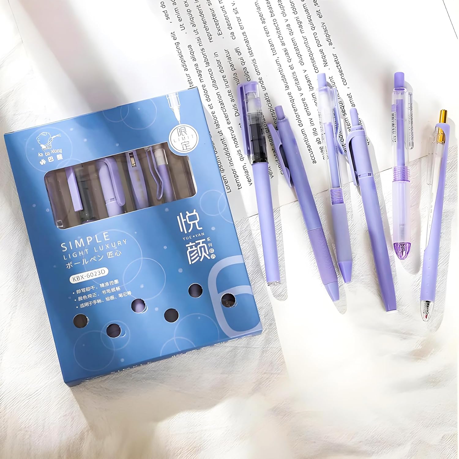 Stylish Retractable Gel Pen Set – Smooth Writing & Quick Dry Ink | 6 Pens in one Pack