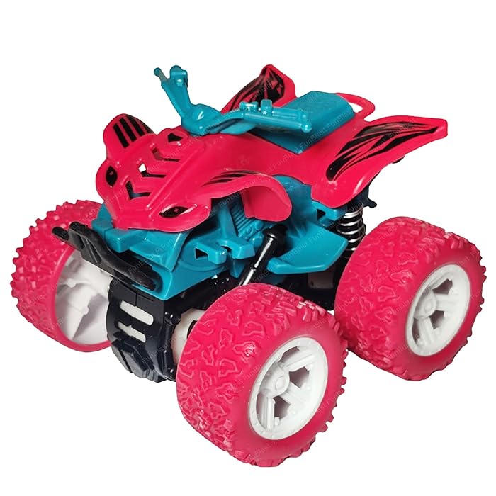 Monster Truck Toy for Kids – 4 x 4 Big Wheel Drive Friction Powered Mini Truck Toy, 360 Degree Rotation |  Crawling Rock Crawler Toy for Kids | Multicolor