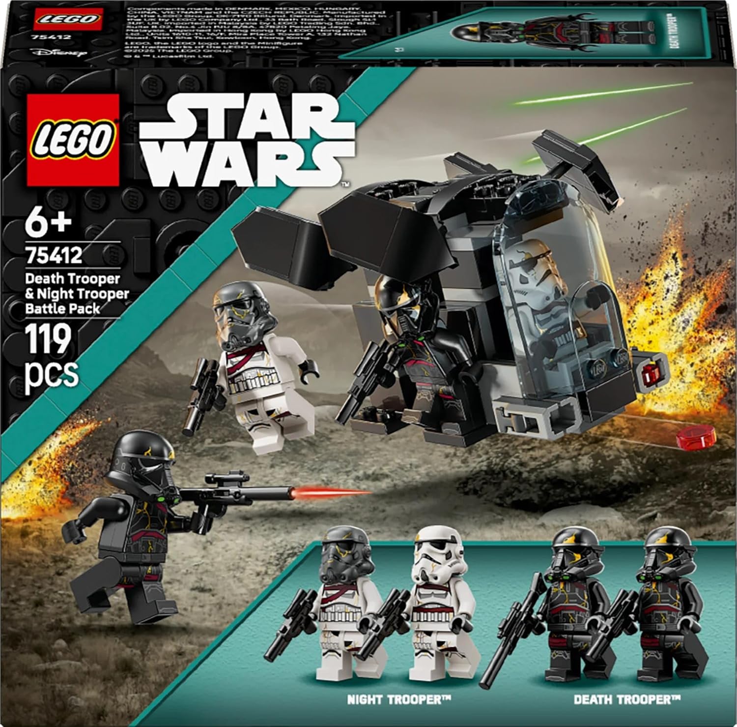 LEGO Star Wars Death Trooper & Night Trooper Battle Pack Building Toy 75412 Building Blocks Toys for 6+ Gift for Boys and Girls