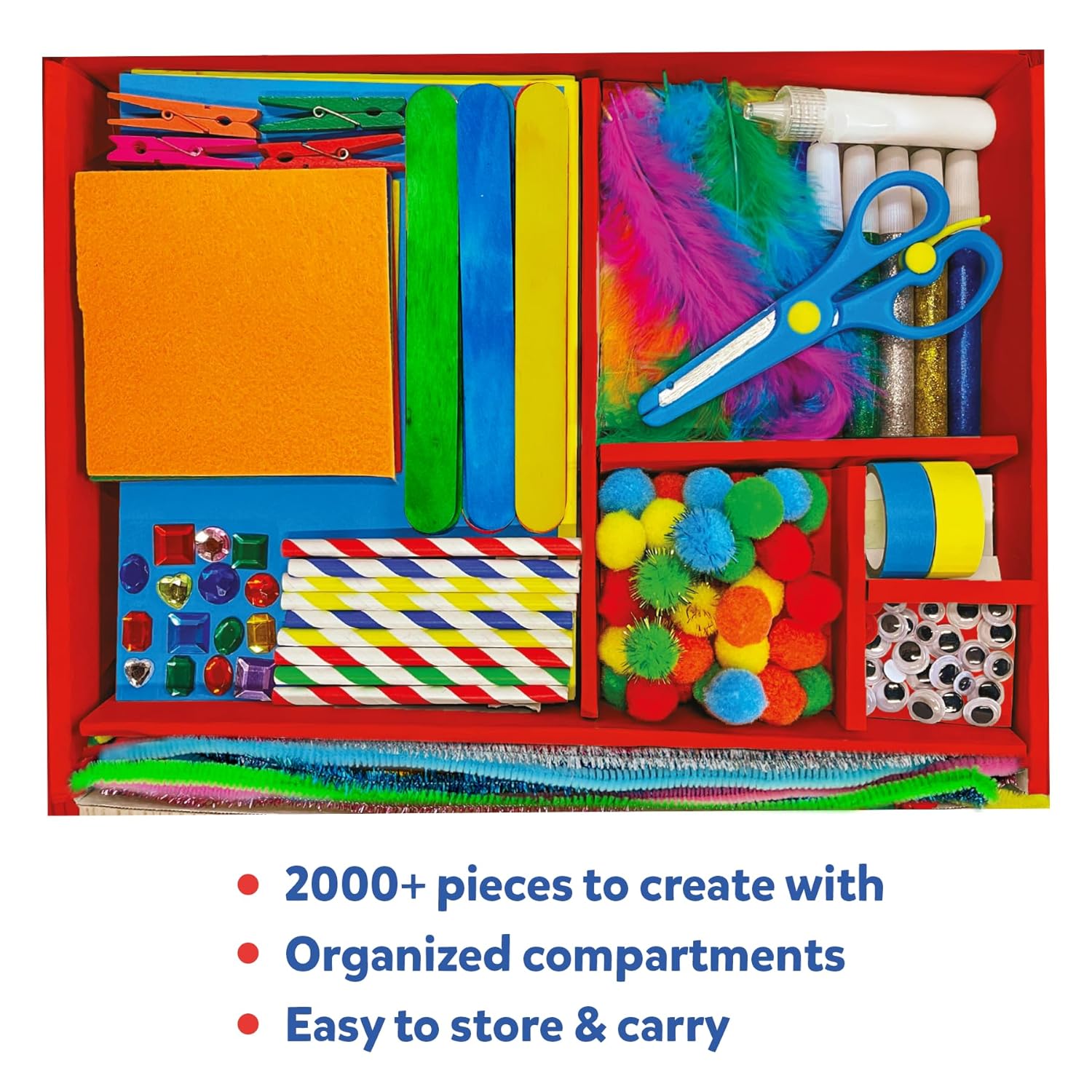 Skillmatics Ultimate Art & Craft Activity Kit, 2000+ Pieces, Art & Craft Supplies, Diy Creative Activity, Step-By-Step Guide, Gifts For Kids