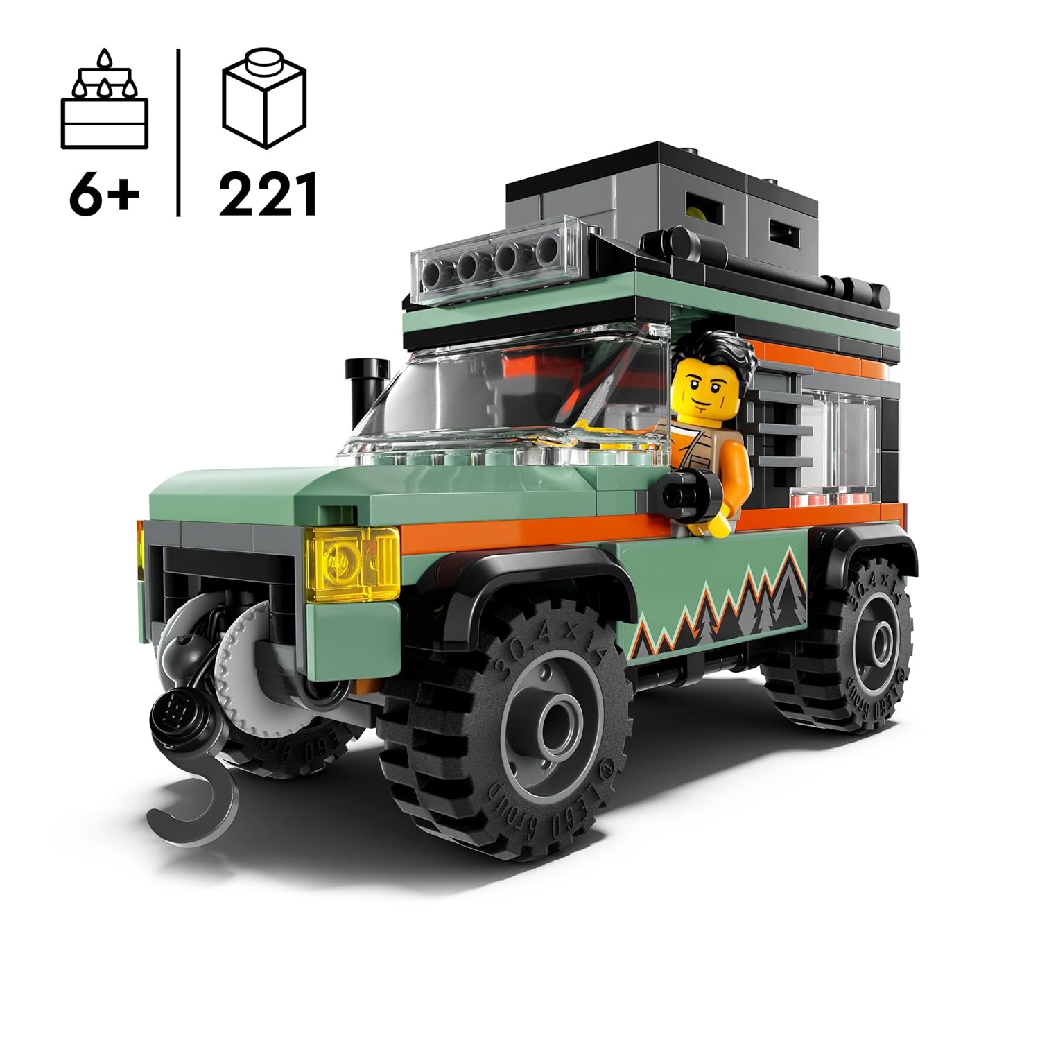LEGO City Off-Road 4x4 Mountain Truck Adventure Toy 60447 Building Blocks Toys for 6+ Gift for Boys and Girls
