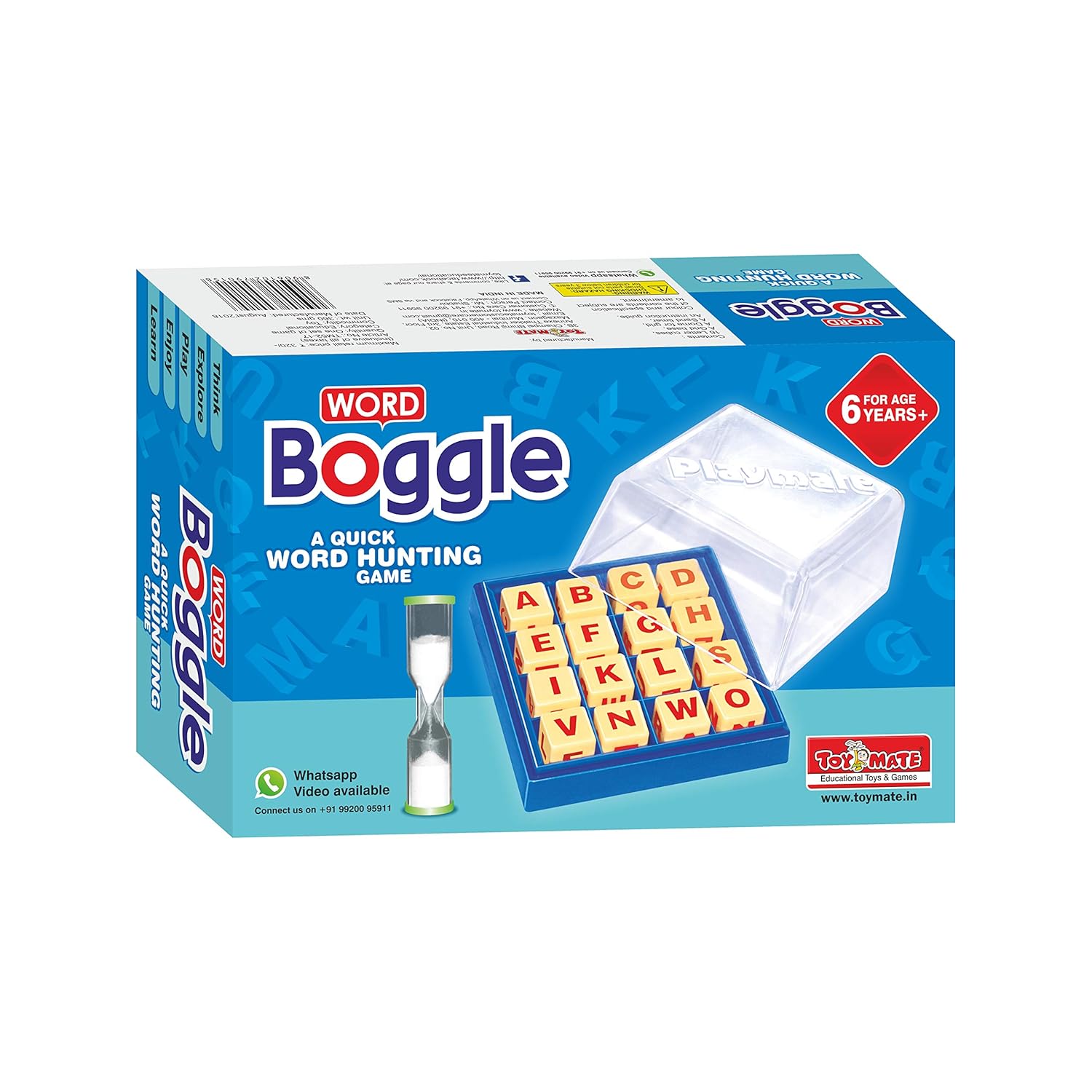 Toymate Word Boggle- A Quick Word Hunting Fun Game for Adults & Kids - Multicolor
