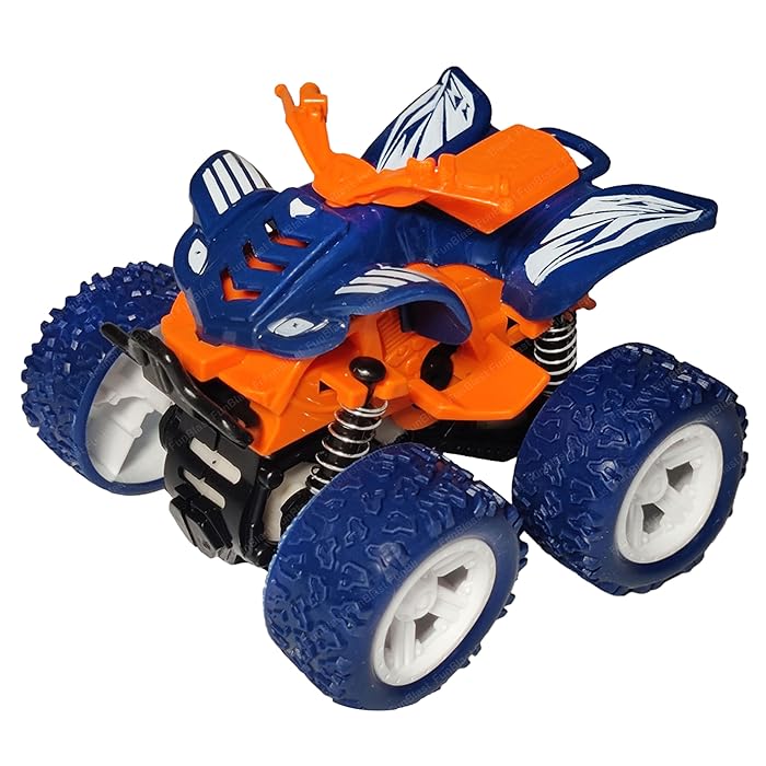 Monster Truck Toy for Kids – 4 x 4 Big Wheel Drive Friction Powered Mini Truck Toy, 360 Degree Rotation |  Crawling Rock Crawler Toy for Kids | Multicolor