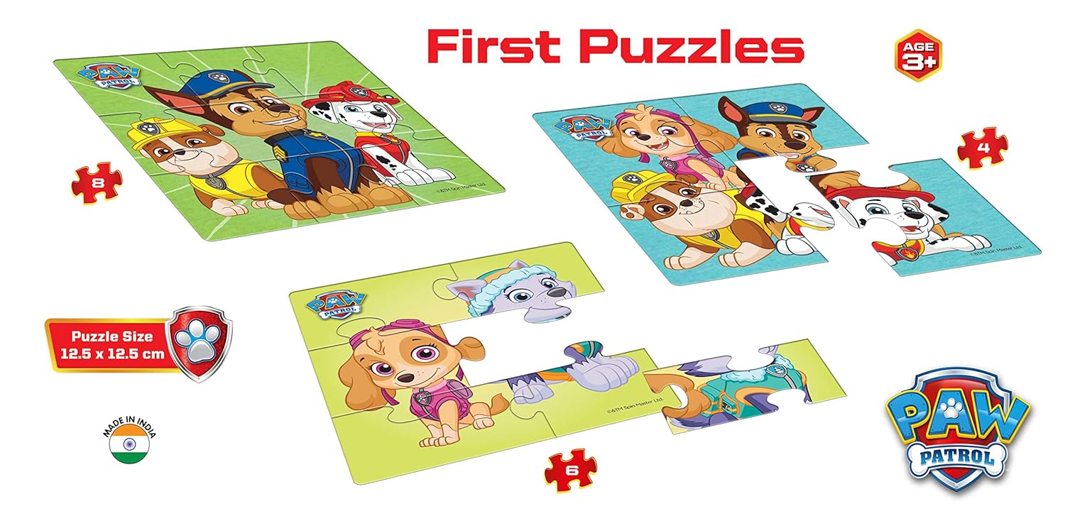 Frank First Puzzles - A Set of 3 Jigsaw Puzzles for Kids Above 3+ Years