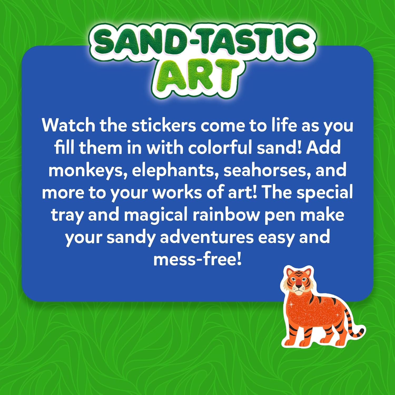 Skillmatics Sand Art Activity - Animals, Create & Stick 50+ Colorful Stickers, Creative Craft Kits & Supplies for Kids, Gifts for Girls & Boys | Multicolor