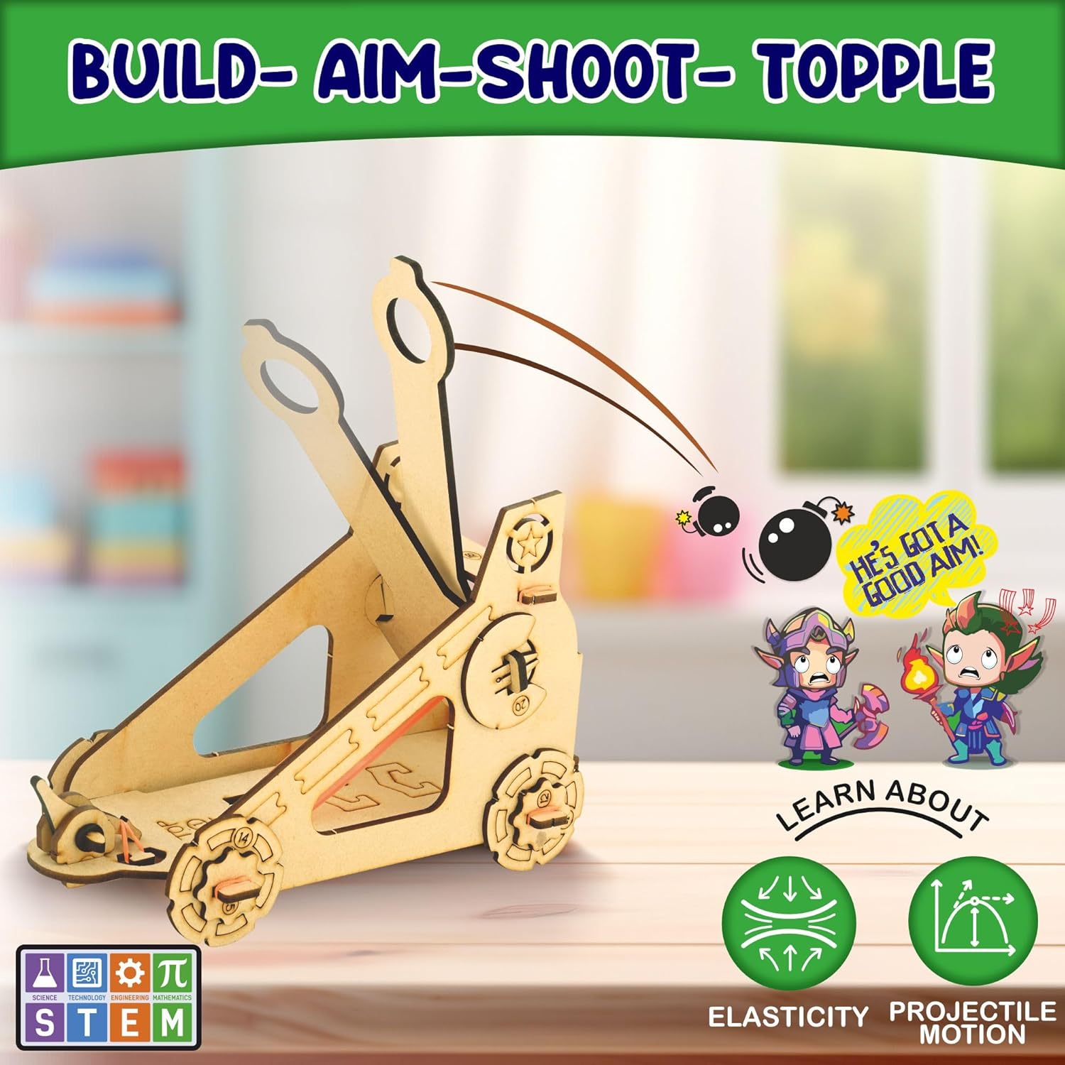 DIY Catapult - Science Toys for Kids, Make Your Own Toy, STEM Kit