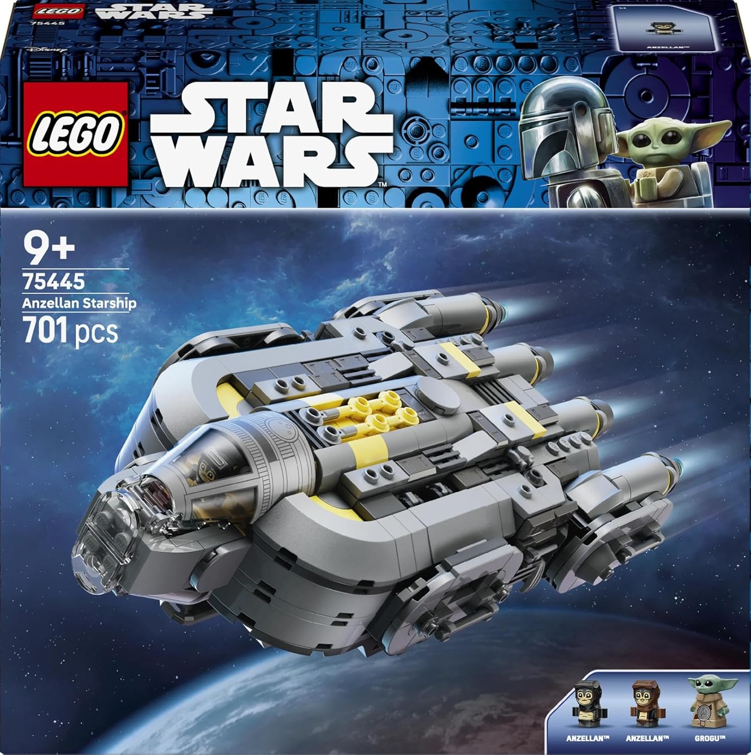 LEGO® Star Wars: The Mandalorian and Grogu™ Anzellan Starship Toy Building Set for Kids - 75445