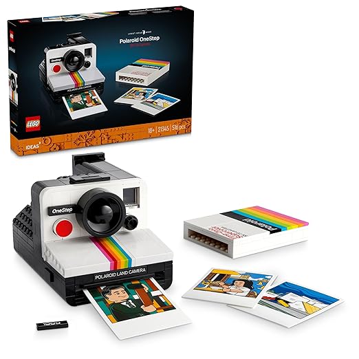 LEGO 21345 Ideas Polaroid One Step SX-70 Camera Set - 516 Pcs - Color May Very