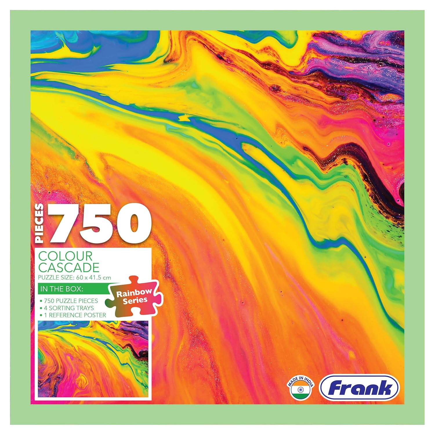 Frank Colour Cascade 750 Piece Jigsaw Puzzle for Kids 15+Years and Adults- Puzzles for Focus, Memory, Mental Boost - 34805
