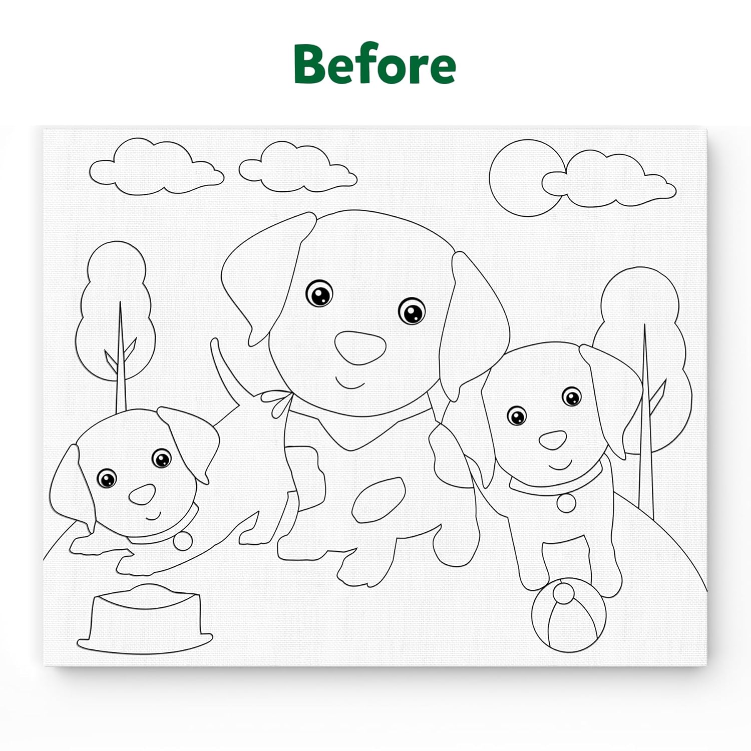 Skillmatics Art & Craft Kit - Colour with Clay, No Mess Art, Create A Clay Canvas of Pups at The Park