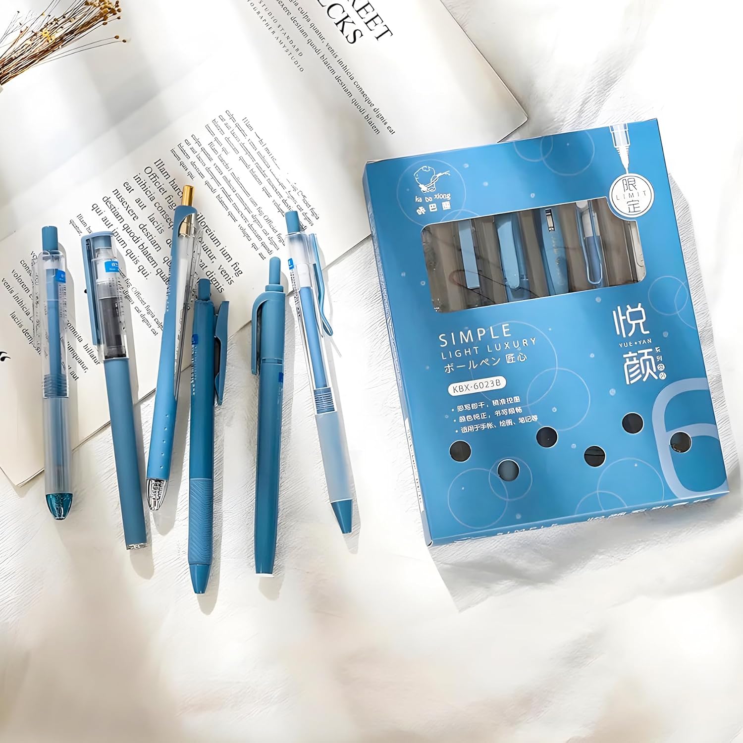 Stylish Retractable Gel Pen Set – Smooth Writing & Quick Dry Ink | 6 Pens in one Pack