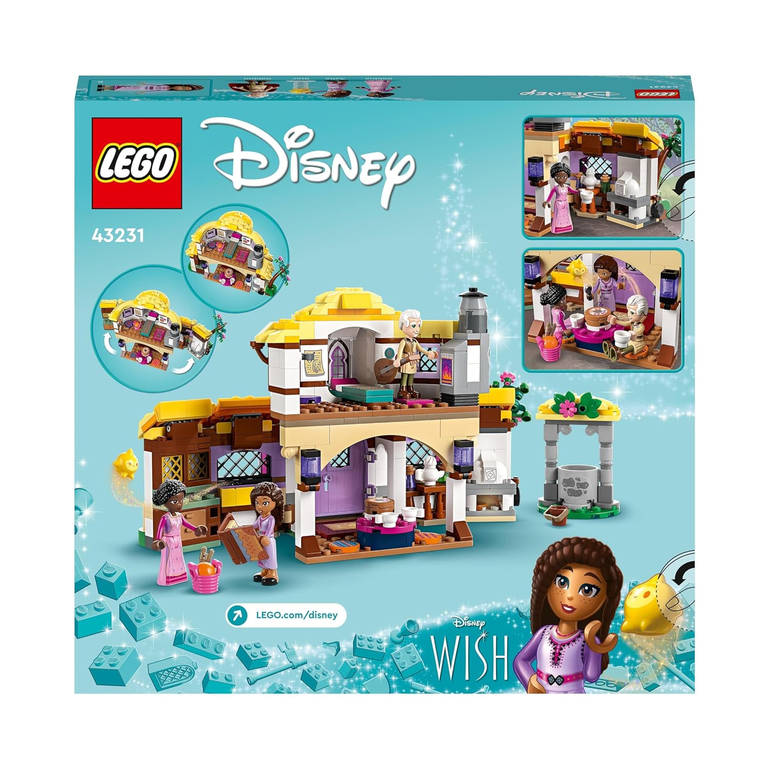 LEGO 43231 Disney Asha’s Cottage Building Toy Set - 509 Pieces - Multicolor