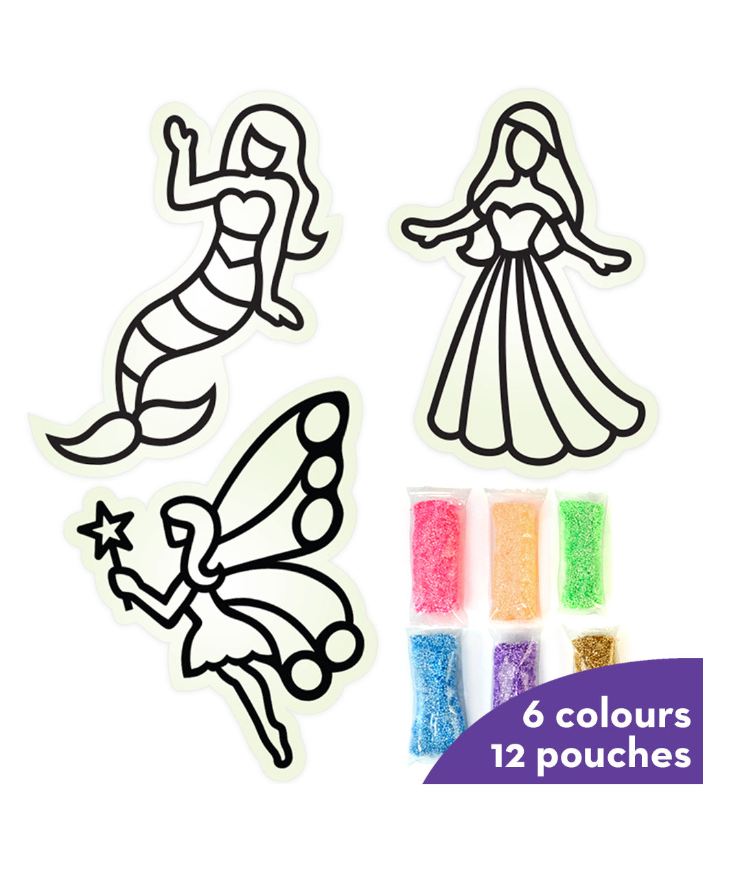 Imagi Make Fleximos Window Art Princess Sticker - Multicolour