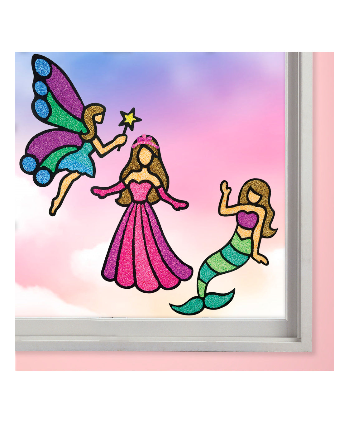 Imagi Make Fleximos Window Art Princess Sticker - Multicolour