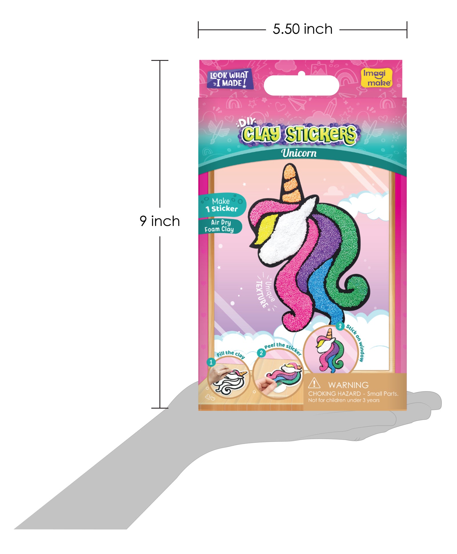 Imagi Make Fleximos Window Art Unicorn Sticker - Multicolour