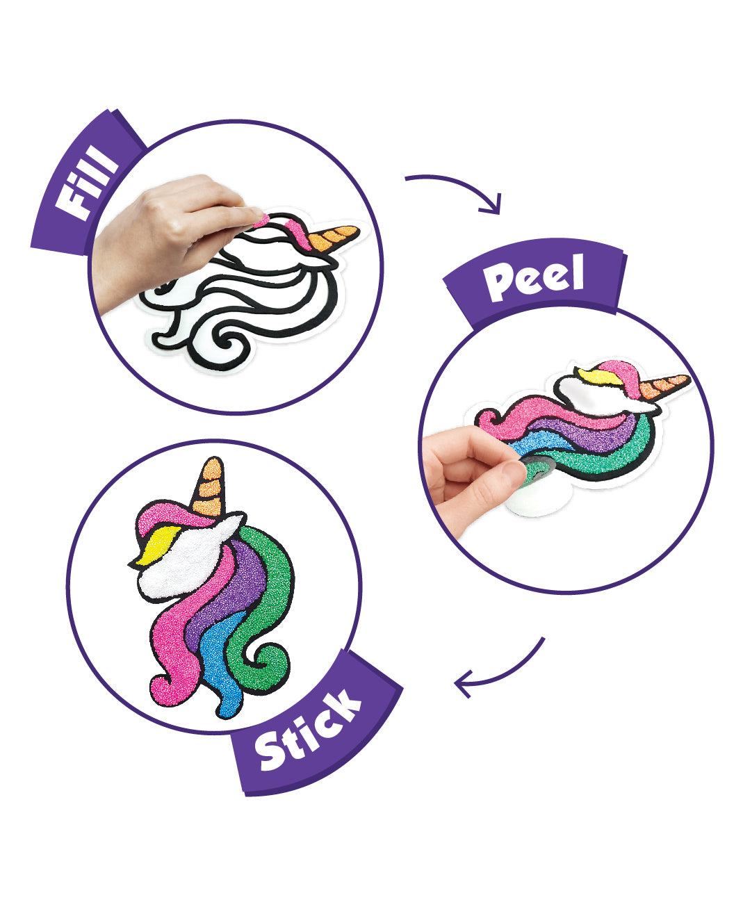 Imagi Make Fleximos Window Art Unicorn Sticker - Multicolour