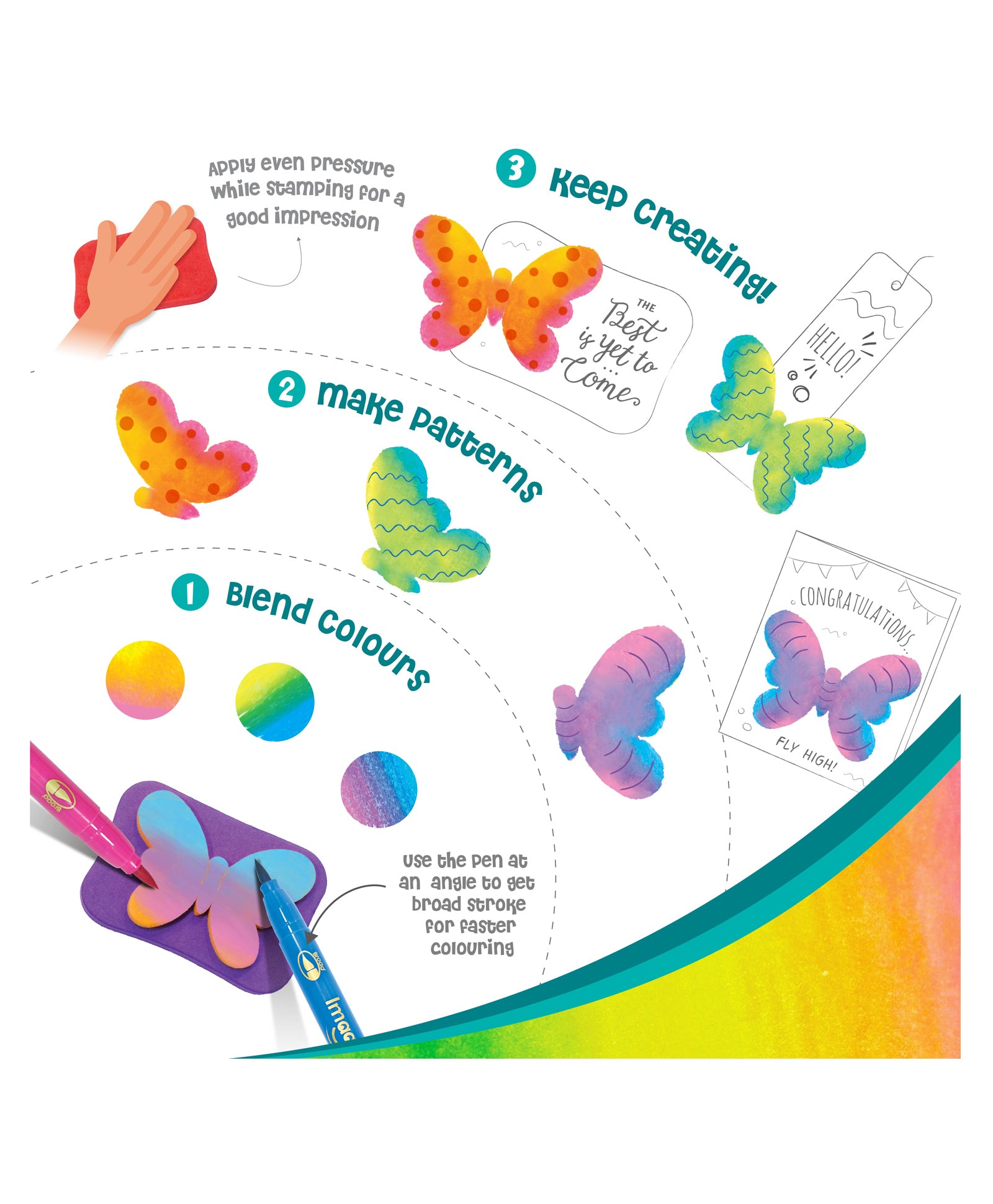 Imagimake Stamp Art Garden Kit - Multicolour