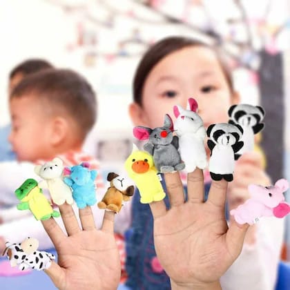 Animals Finger Puppet Toys | Mini Plush Figures Toy for Kids & Magician, Soft Hands Finger Puppets Game