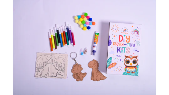 ilearnngrow Teeny Tiny DIY Dino Painting Kit – 3‑in‑1 Dinosaur Craft Set for Kids