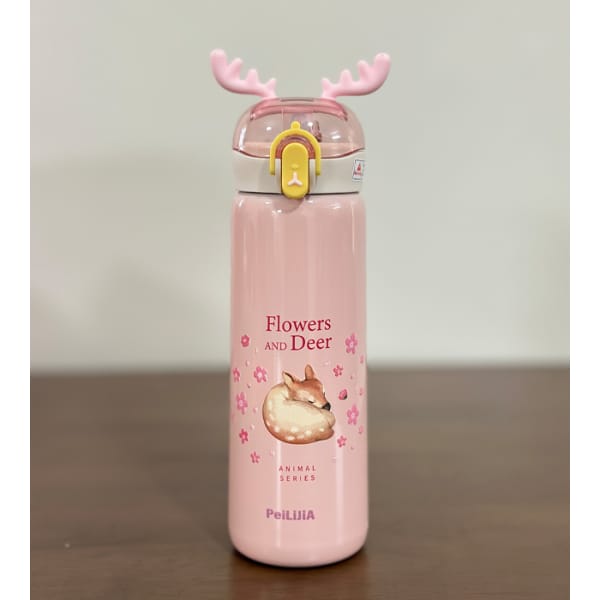 Dear Deer Stainless Steel Vacuum Bottle Hot & Cold Thermos Flask Bottle - 440 ML