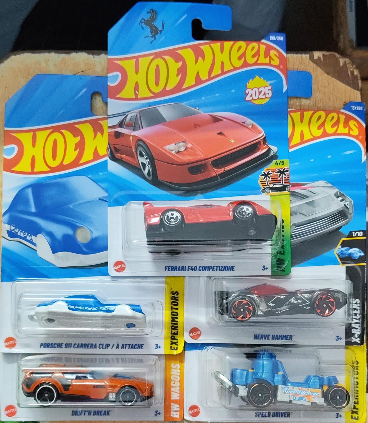 Hot Wheels Mainline - Combo Pack of 5 Cars - Long Card