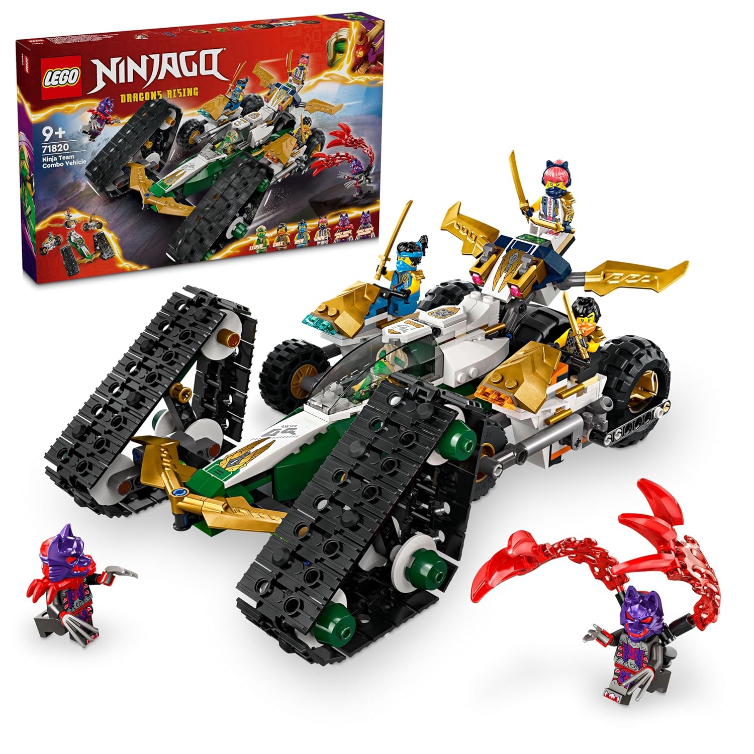 LEGO NINJAGO Ninja Team Combo Vehicle 4-in-1 Toy 71820 Building Blocks (Box Damaged)