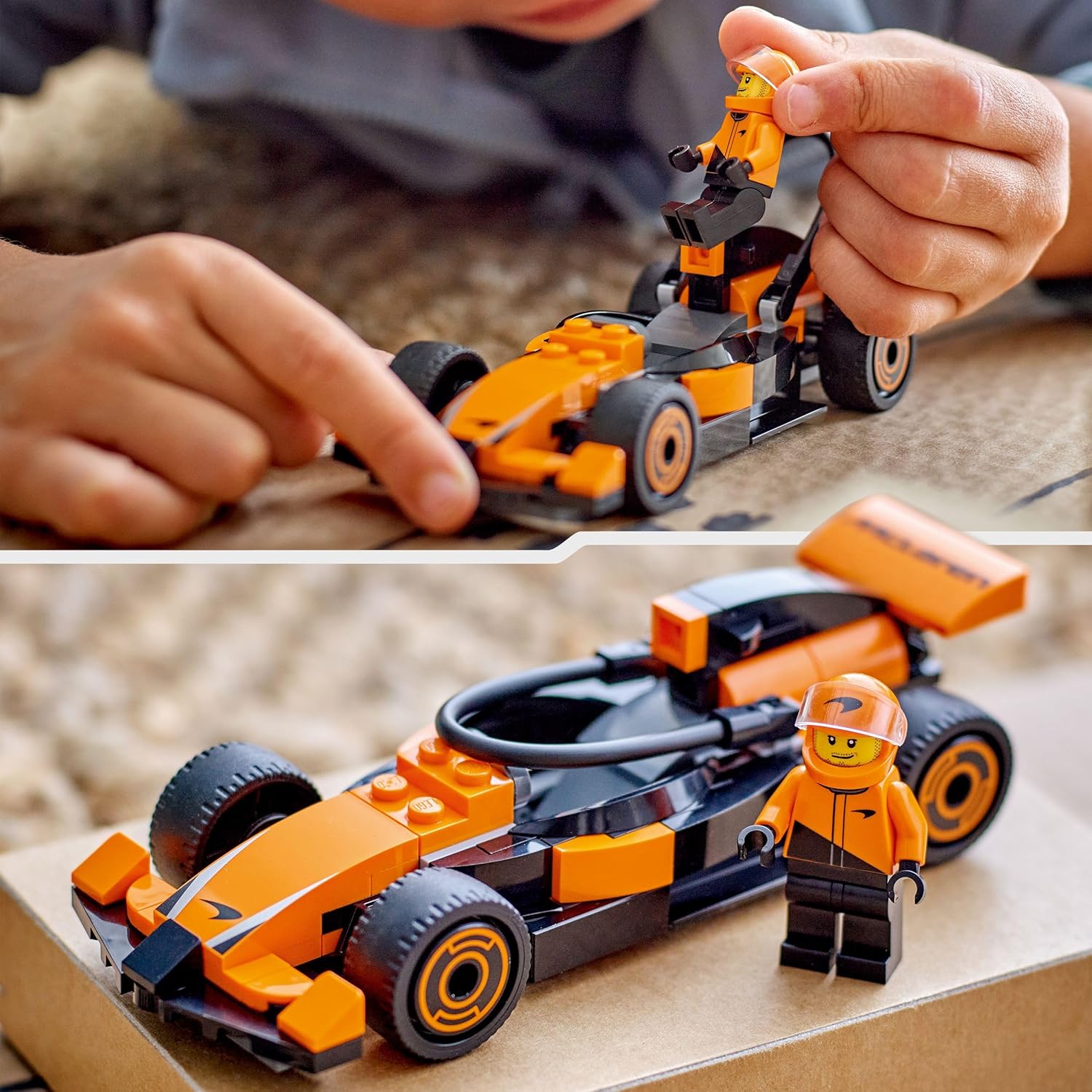 LEGO City F1 Driver with McLaren Race Car Mini Vehicle Toy Playset 60442 Building Blocks Toys for 6+ Gift for Boys and Girls