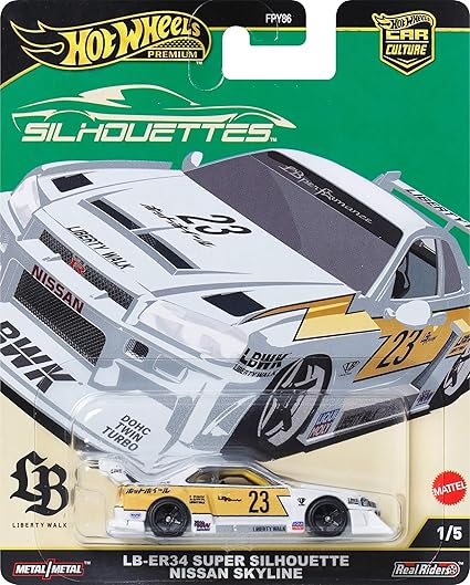 Hot Wheels Imported Premium Car Culture - LB-ER34 Super Silhouette Nissan Skyline - FPY86