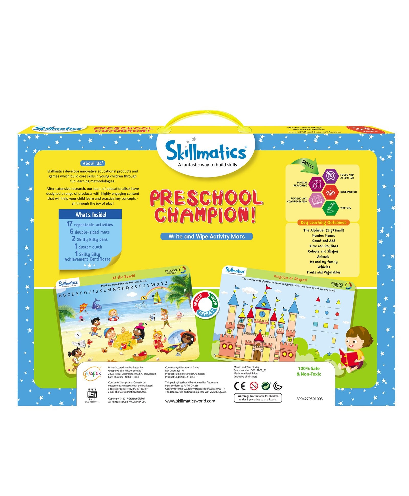 Skillmatics Educational Game - Preschool Champion Activity Mats