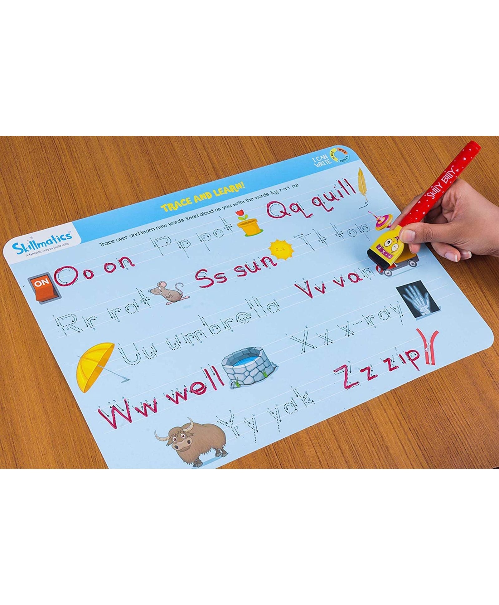 Skillmatics Educational Game - I Can Write Activity Mats - Multicolor